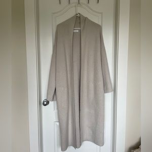 Oak + Fort Long Open Front Cardigan